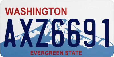 WA license plate AXZ6691