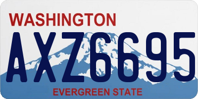 WA license plate AXZ6695