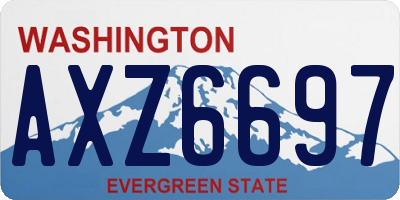 WA license plate AXZ6697