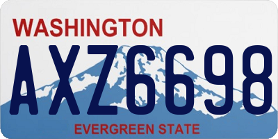 WA license plate AXZ6698