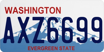 WA license plate AXZ6699