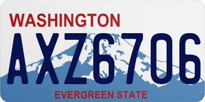 WA license plate AXZ6706