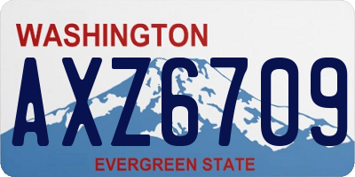 WA license plate AXZ6709
