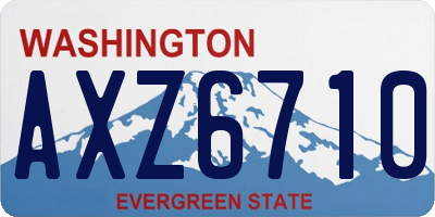 WA license plate AXZ6710