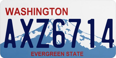 WA license plate AXZ6714