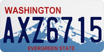 WA license plate AXZ6715