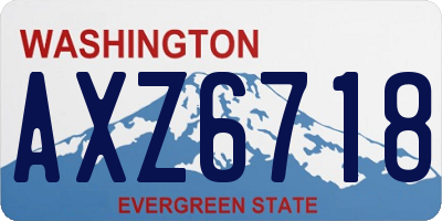 WA license plate AXZ6718