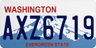 WA license plate AXZ6719