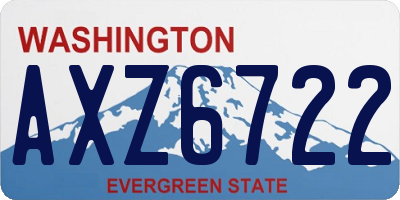 WA license plate AXZ6722