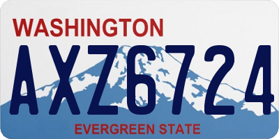 WA license plate AXZ6724