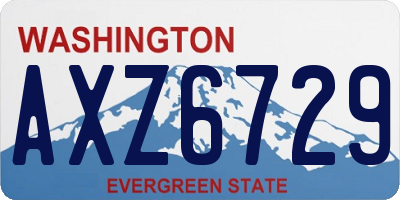 WA license plate AXZ6729