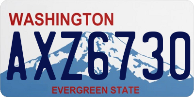 WA license plate AXZ6730