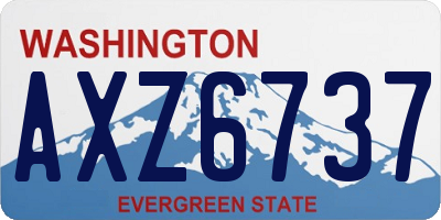 WA license plate AXZ6737