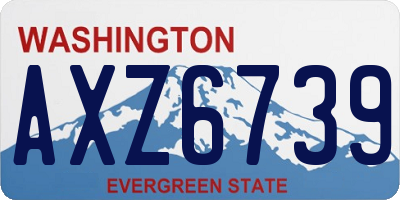 WA license plate AXZ6739