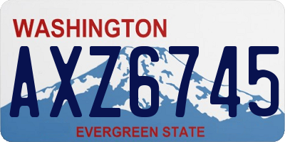 WA license plate AXZ6745