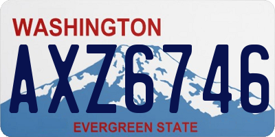 WA license plate AXZ6746