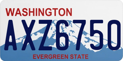 WA license plate AXZ6750