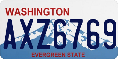 WA license plate AXZ6769