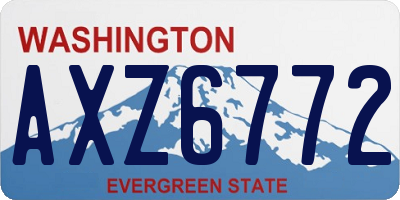 WA license plate AXZ6772