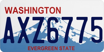 WA license plate AXZ6775
