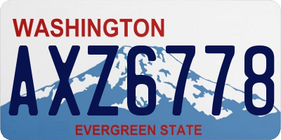WA license plate AXZ6778