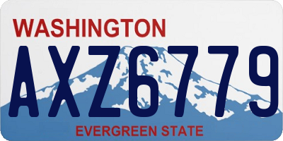 WA license plate AXZ6779