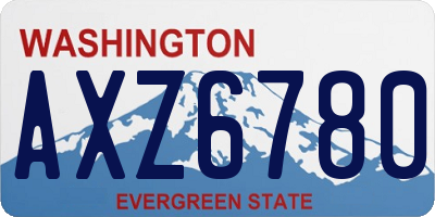 WA license plate AXZ6780