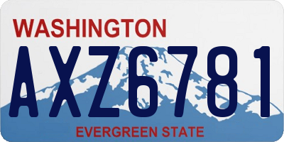 WA license plate AXZ6781