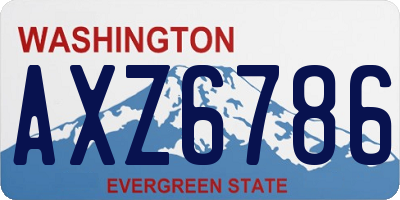 WA license plate AXZ6786
