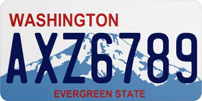 WA license plate AXZ6789