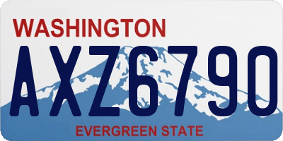 WA license plate AXZ6790
