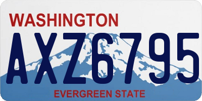 WA license plate AXZ6795
