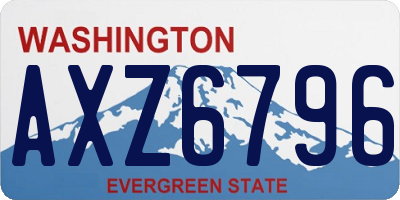 WA license plate AXZ6796