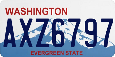 WA license plate AXZ6797