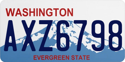 WA license plate AXZ6798