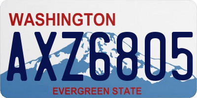 WA license plate AXZ6805