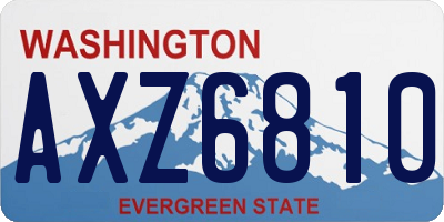 WA license plate AXZ6810