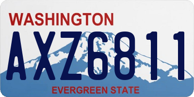 WA license plate AXZ6811