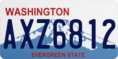 WA license plate AXZ6812