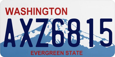 WA license plate AXZ6815