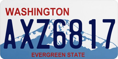 WA license plate AXZ6817