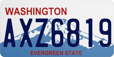 WA license plate AXZ6819