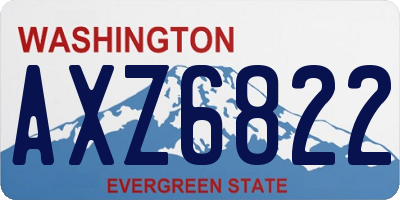WA license plate AXZ6822