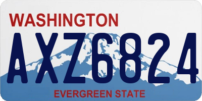 WA license plate AXZ6824