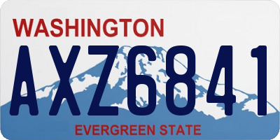 WA license plate AXZ6841