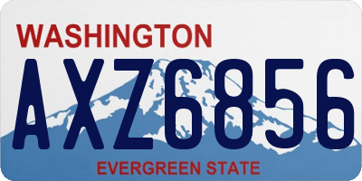 WA license plate AXZ6856