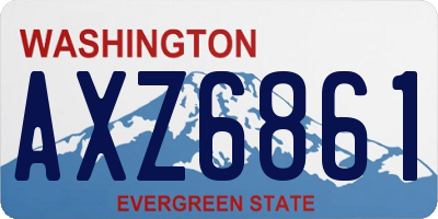 WA license plate AXZ6861