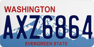 WA license plate AXZ6864