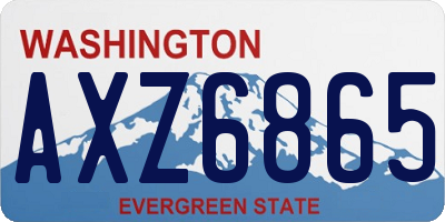 WA license plate AXZ6865