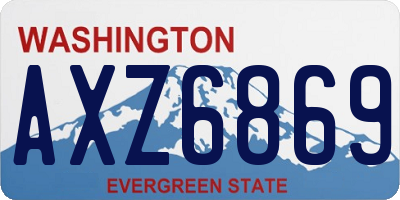 WA license plate AXZ6869